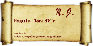 Magula Január névjegykártya